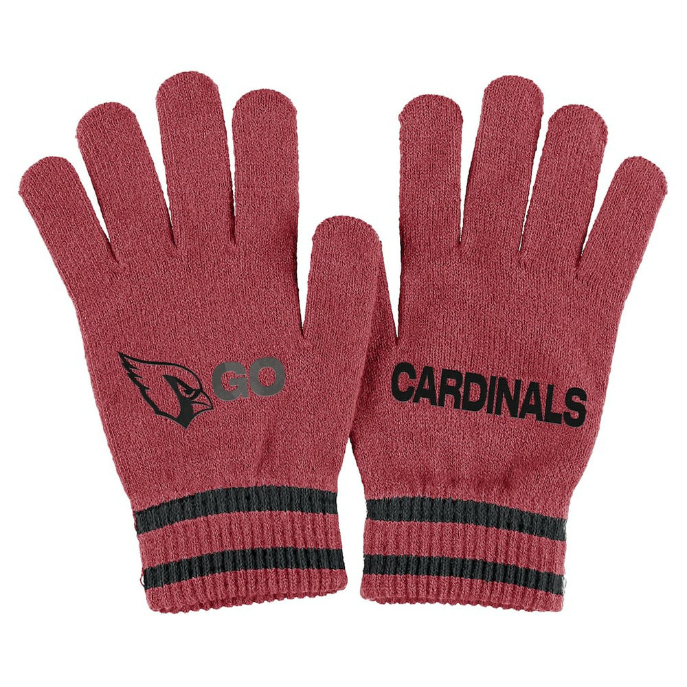 Arizona Cardinals  WEAR by Erin Andrews Women's Double Jacquard Cuffed Knit Hat with Pom and Gloves Set