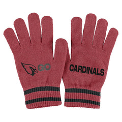 Arizona Cardinals  WEAR by Erin Andrews Women's Double Jacquard Cuffed Knit Hat with Pom and Gloves Set