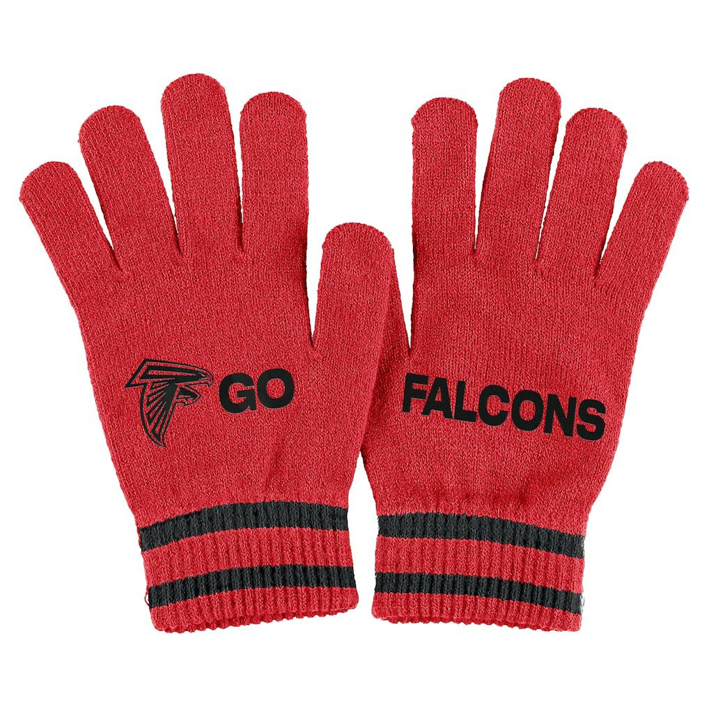 Atlanta Falcons  WEAR by Erin Andrews Women's Double Jacquard Cuffed Knit Hat with Pom and Gloves Set