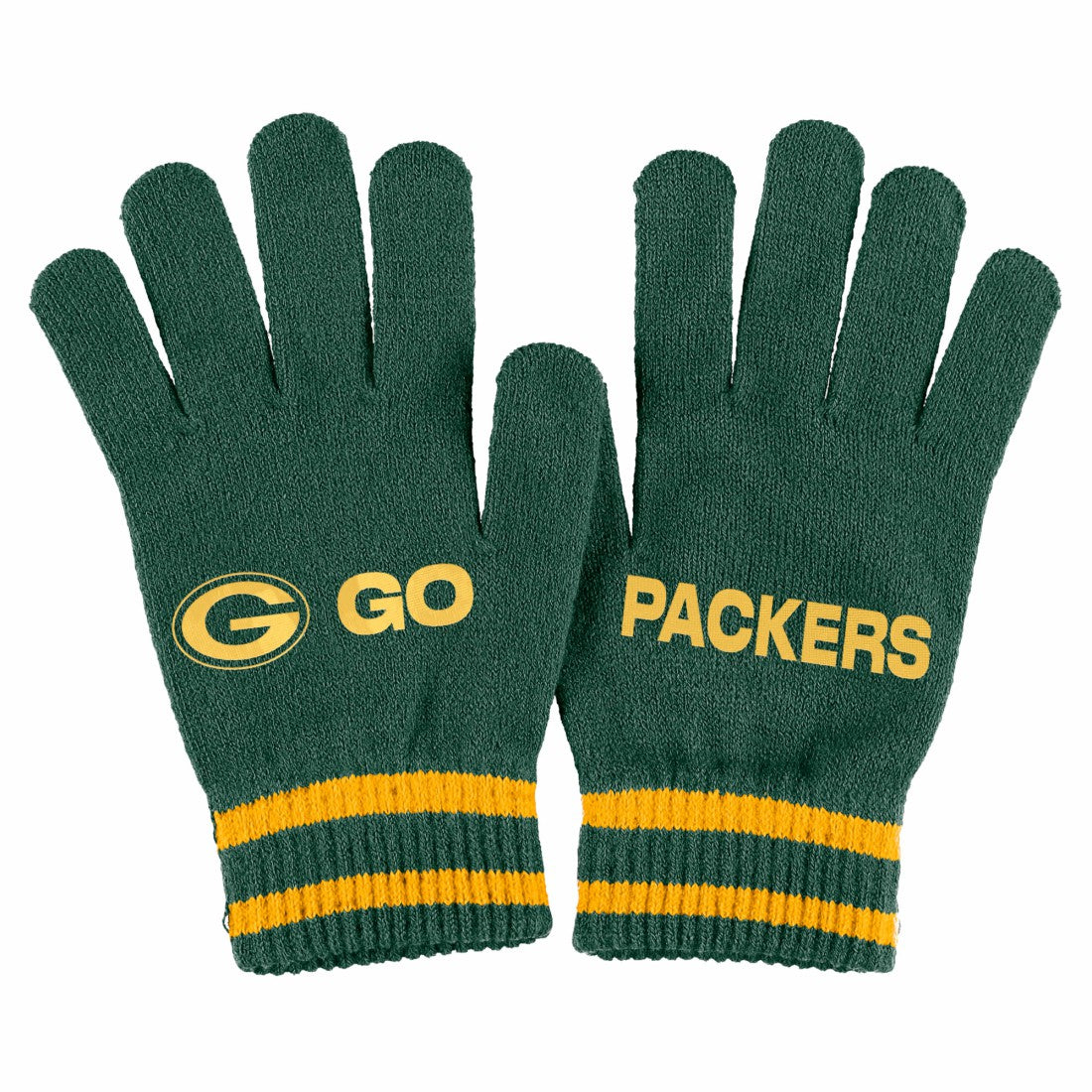 Green Bay Packers  WEAR by Erin Andrews Women's Double Jacquard Cuffed Knit Hat with Pom and Gloves Set