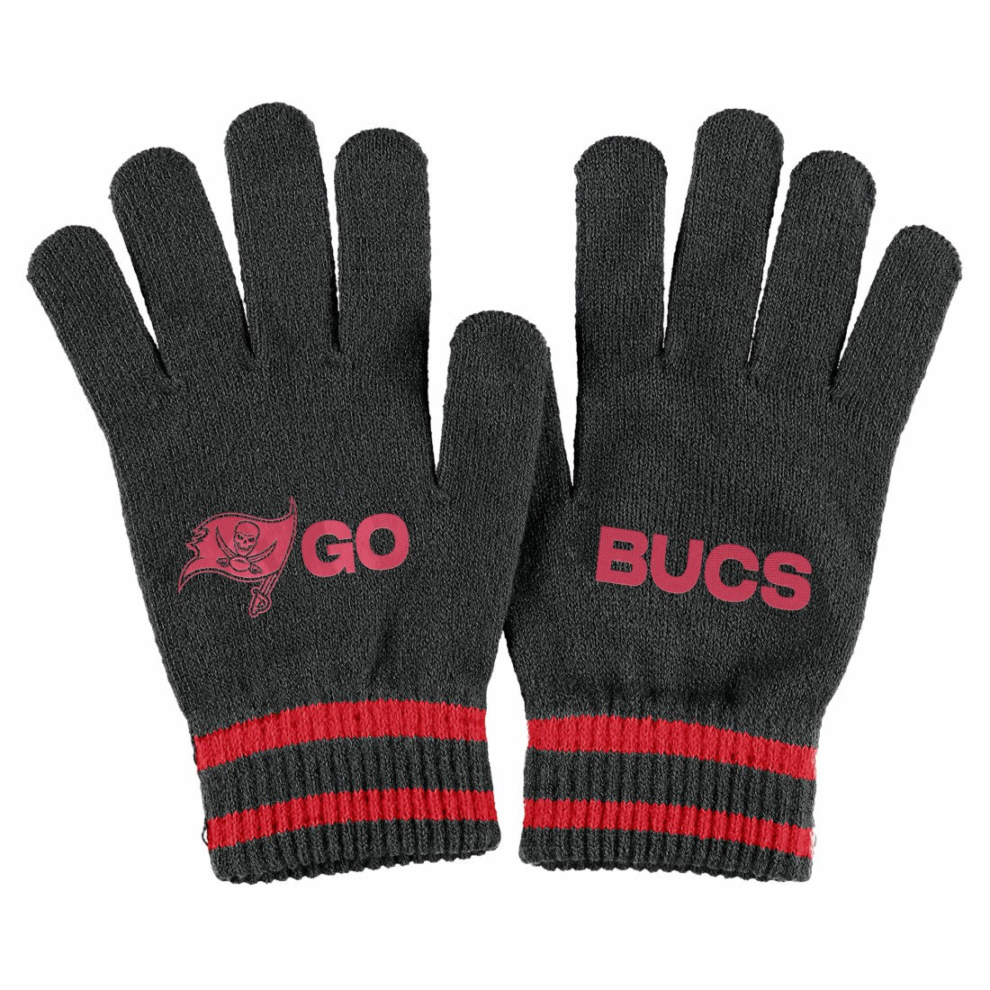 Tampa Bay Buccaneers  WEAR by Erin Andrews Women's Double Jacquard Cuffed Knit Hat with Pom and Gloves Set