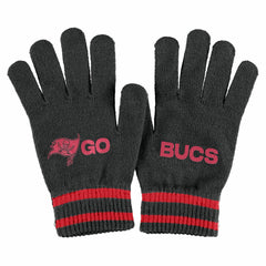 Tampa Bay Buccaneers  WEAR by Erin Andrews Women's Double Jacquard Cuffed Knit Hat with Pom and Gloves Set