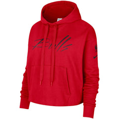 Chicago Bulls Women's Split Flip Courtside Cropped Pullover Hoodie Outlet