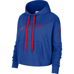 Philadelphia 76ers Women's Split Flip Courtside Cropped Pullover Hoodie Discount