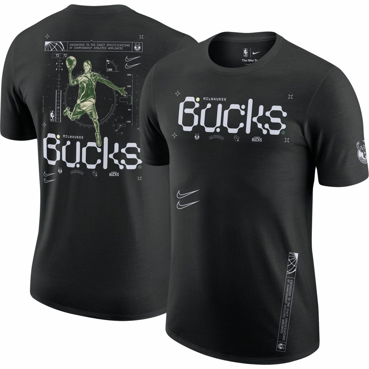 Milwaukee Bucks Courtside Air Traffic Control Max90 T-Shirt Outlet
