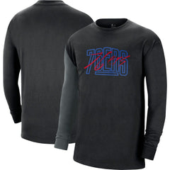 Philadelphia 76ers Courtside Versus Flight MAX90 Long Sleeve T-Shirt For Sale