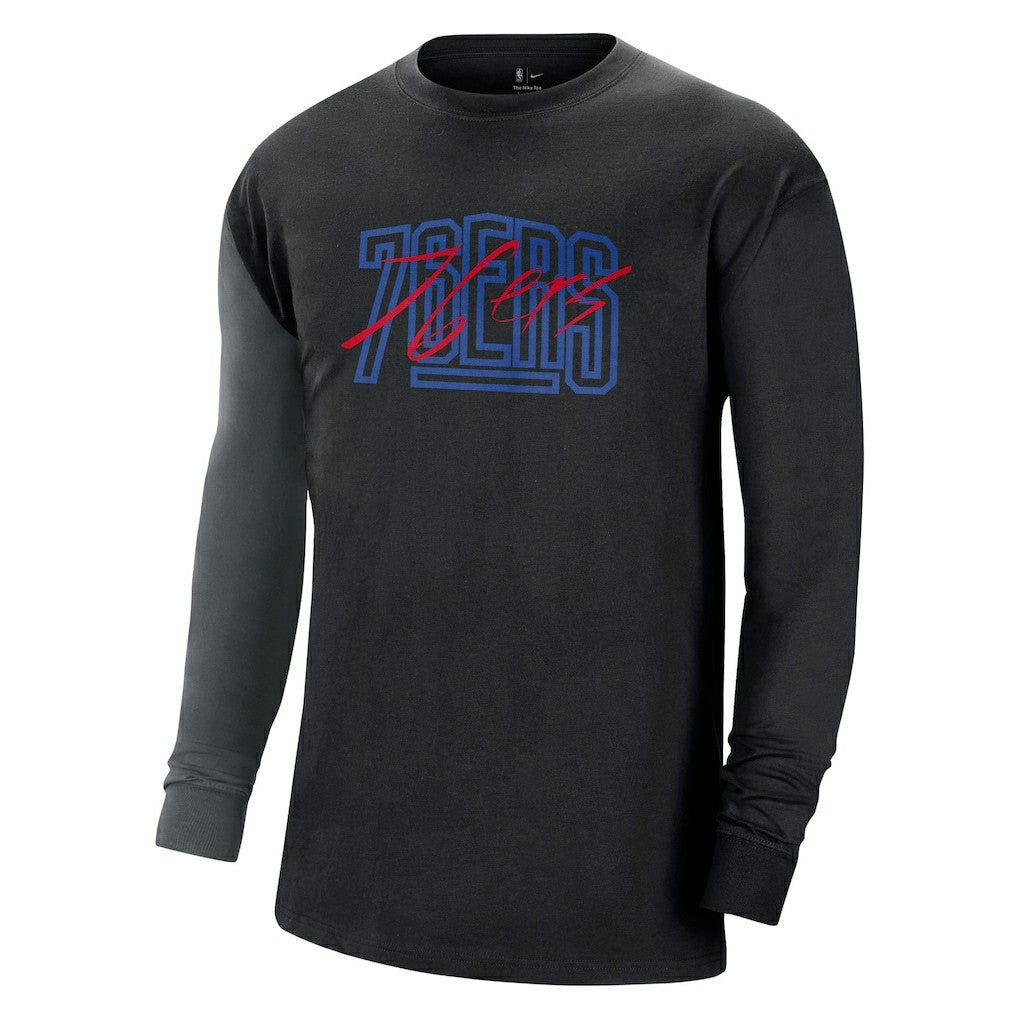 Philadelphia 76ers Courtside Versus Flight MAX90 Long Sleeve T-Shirt For Sale