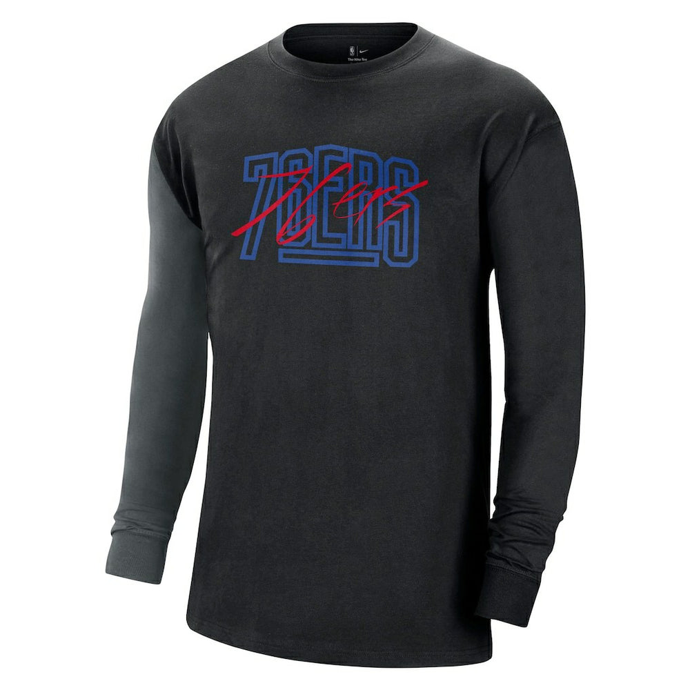 Philadelphia 76ers Courtside Versus Flight MAX90 Long Sleeve T-Shirt For Sale