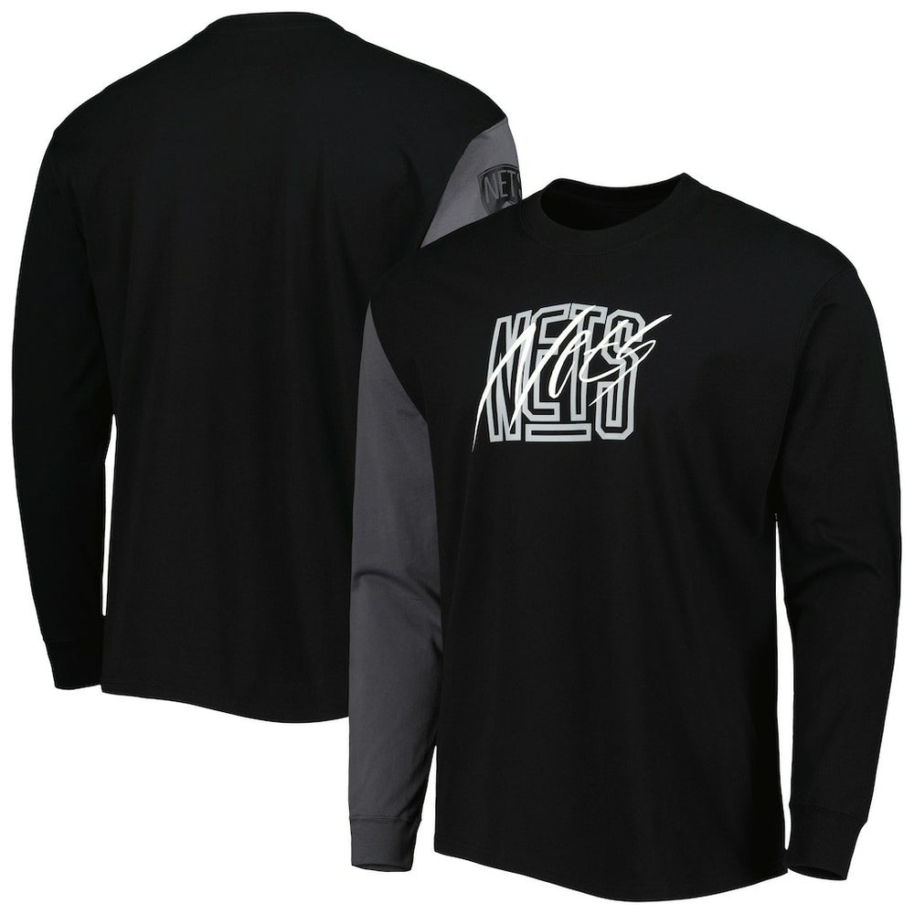 Brooklyn Nets Courtside Versus Flight MAX90 Long Sleeve T-Shirt Outlet