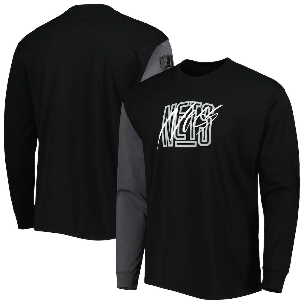 Brooklyn Nets Courtside Versus Flight MAX90 Long Sleeve T-Shirt Outlet