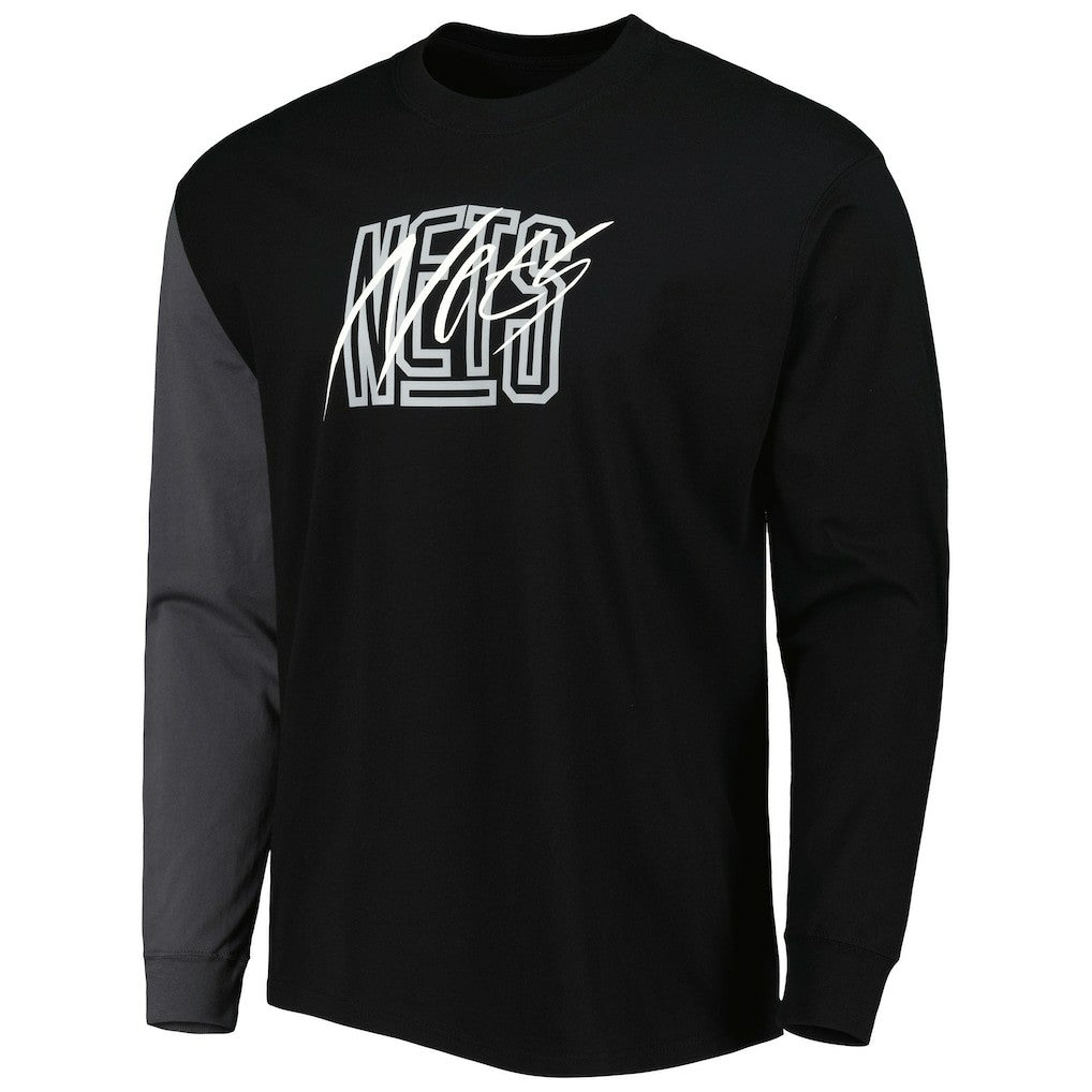 Brooklyn Nets Courtside Versus Flight MAX90 Long Sleeve T-Shirt Outlet