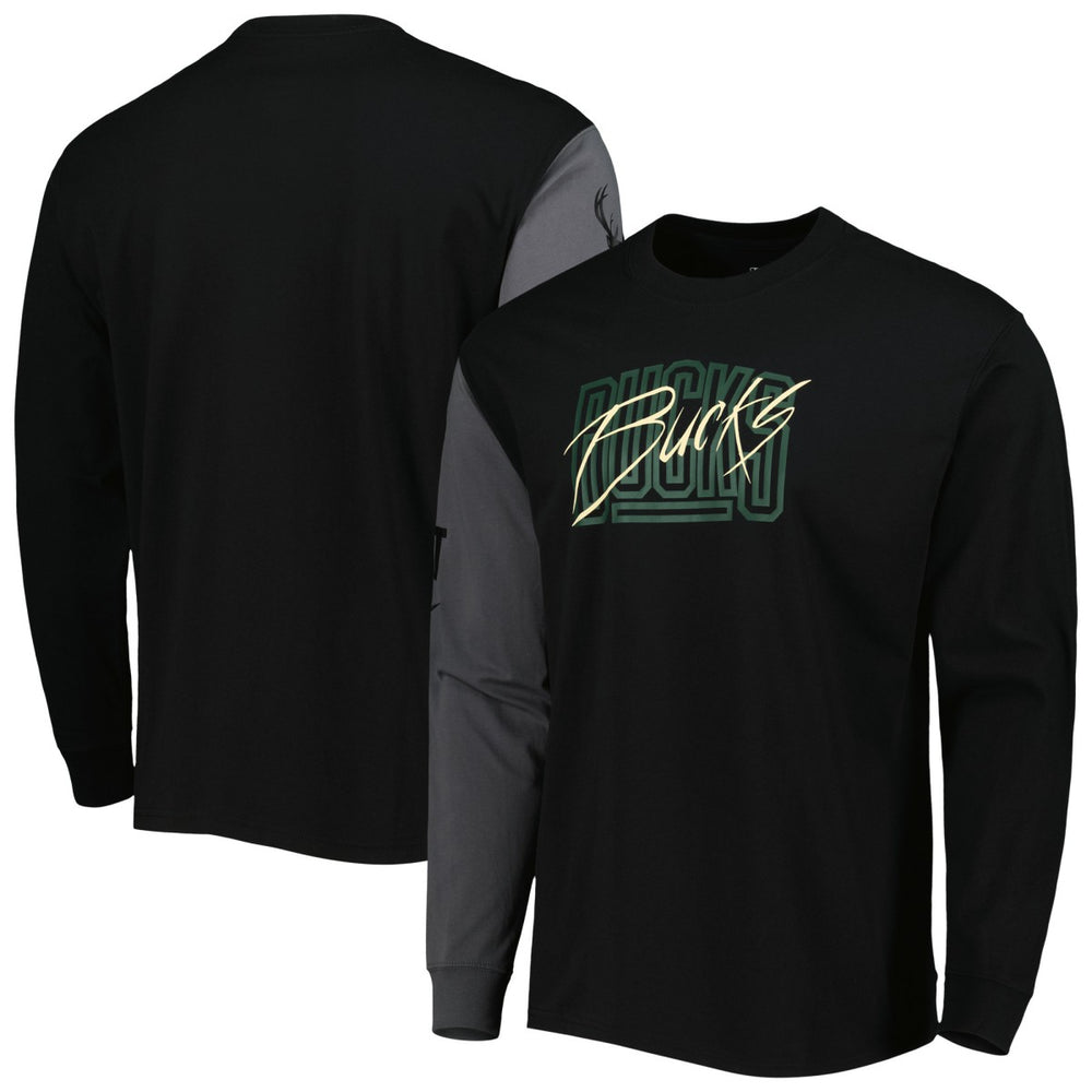 Milwaukee Bucks Courtside Versus Flight MAX90 Long Sleeve T-Shirt Outlet