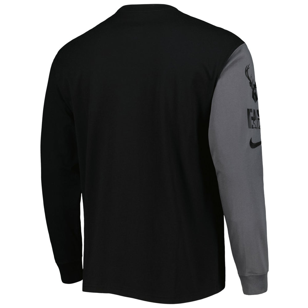 Milwaukee Bucks Courtside Versus Flight MAX90 Long Sleeve T-Shirt Outlet