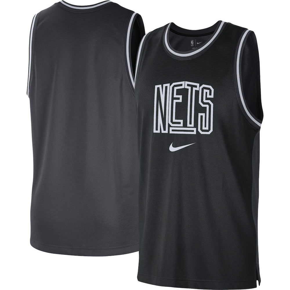 Brooklyn Nets Courtside Versus Force Split DNA Performance Mesh Tank Top Discount