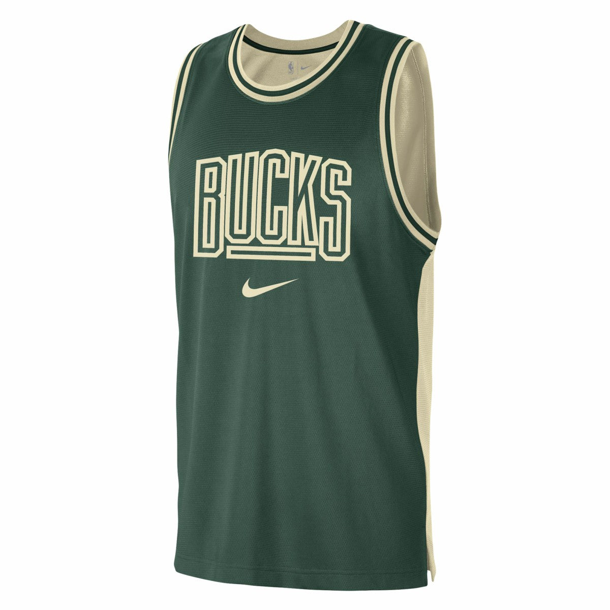 Milwaukee Bucks Courtside Versus Force Split DNA Performance Mesh Tank Top On Sale