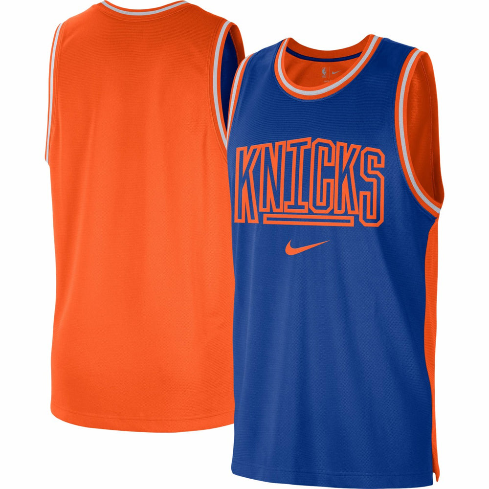 New York Knicks Courtside Versus Force Split DNA Performance Mesh Tank Top For Sale