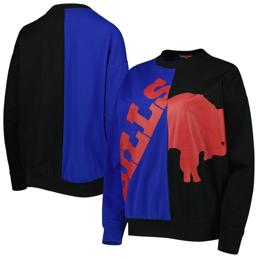 Buffalo Bills Mitchell & Ness Women's Big Face Pullover Sweatshirt