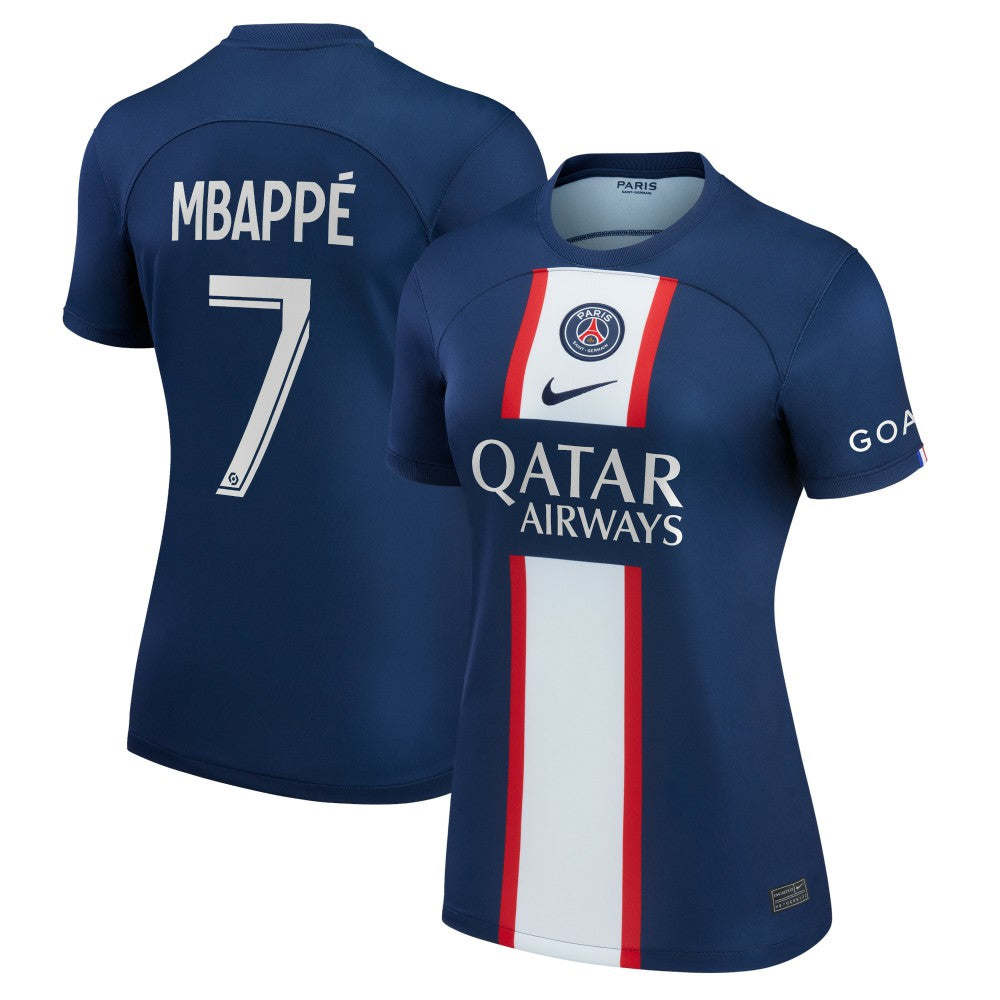 Kylian Mbappé Paris Saint-Germain Women's 2022/23 Home Replica Player Jersey Blue - Nike