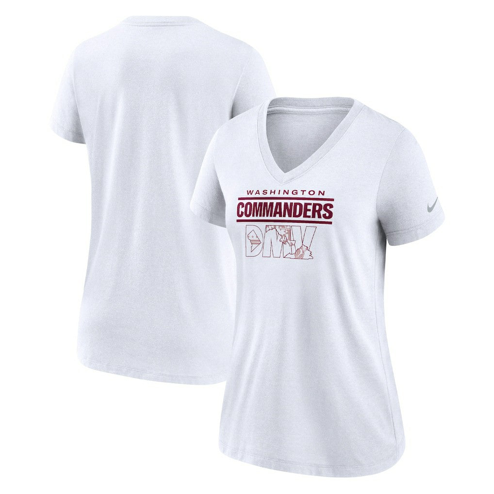Washington Commanders Nike Women's Hometown Collection Tri-Blend V-Neck T-Shirt