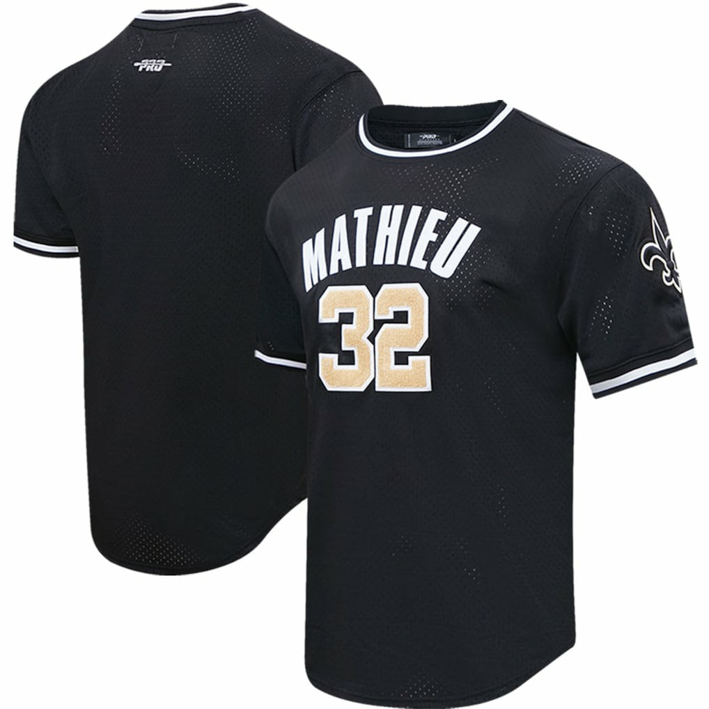 New Orleans Saints  Tyrann Mathieu  Pro Standard Mesh Player Name & Number Top