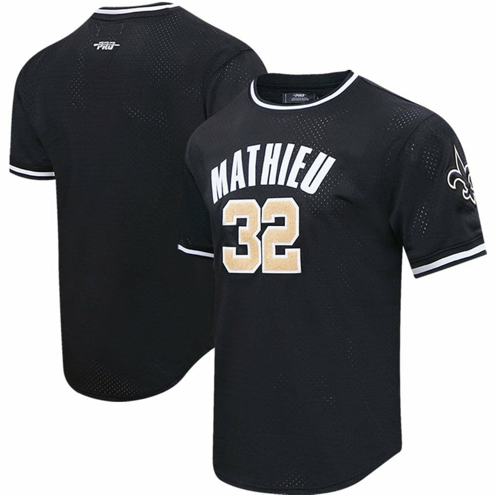 New Orleans Saints  Tyrann Mathieu  Pro Standard Mesh Player Name & Number Top