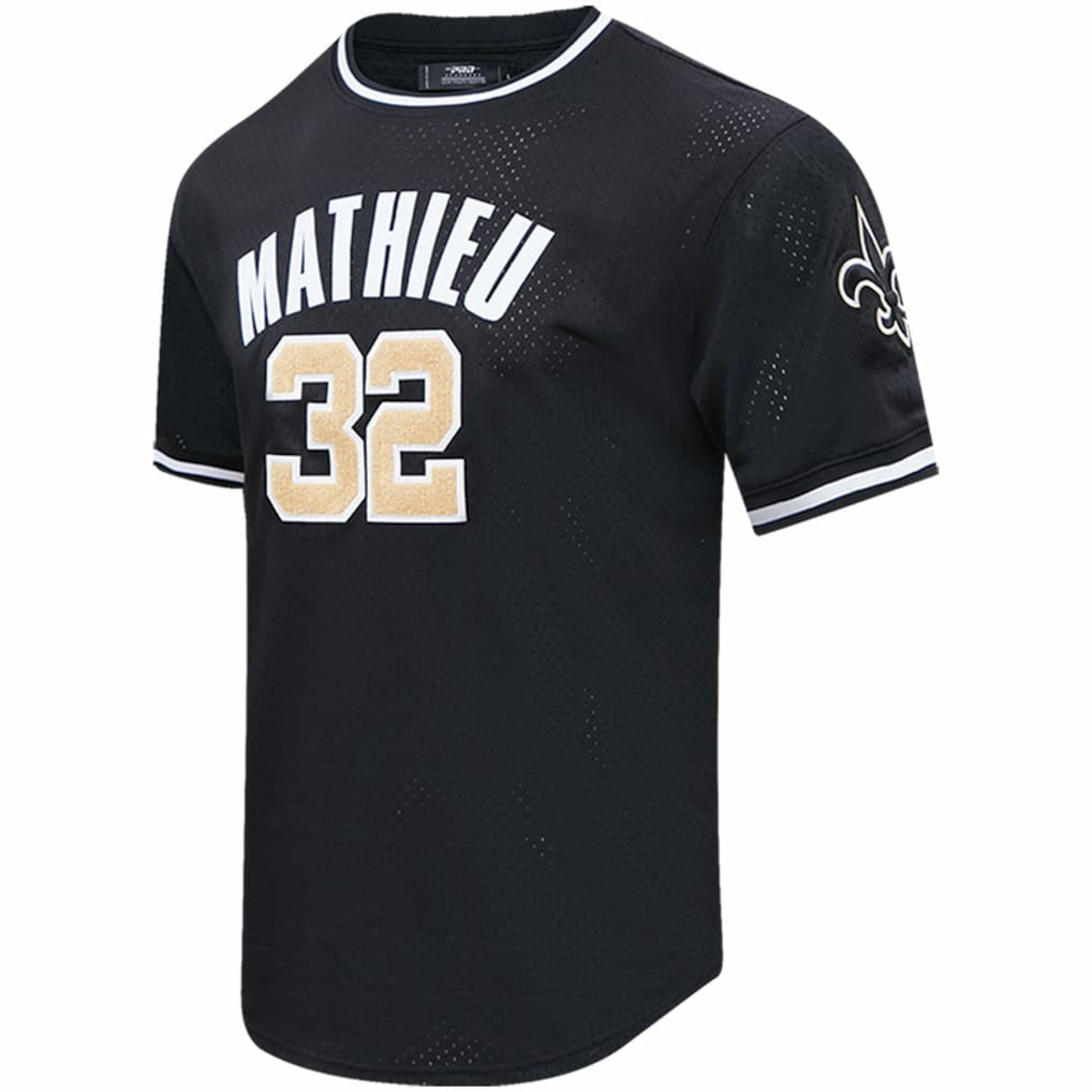 New Orleans Saints  Tyrann Mathieu  Pro Standard Mesh Player Name & Number Top