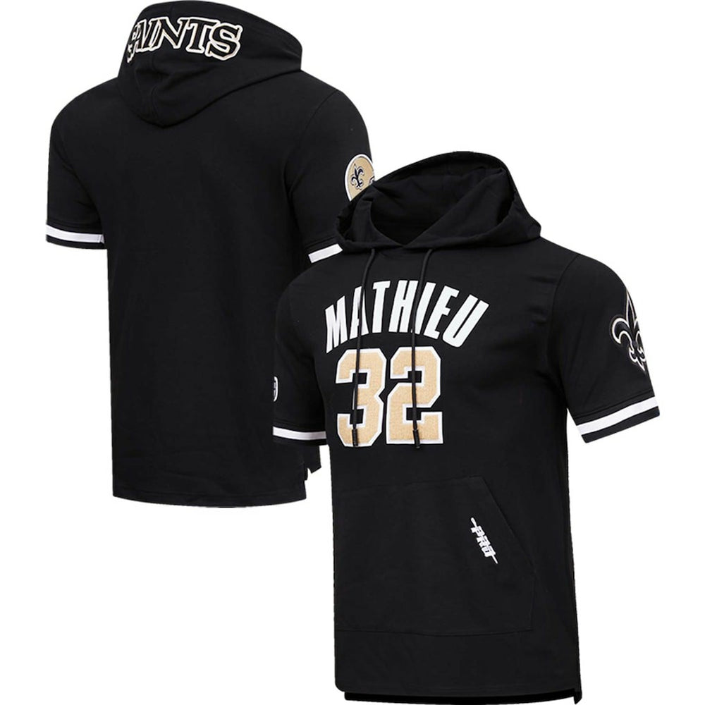 New Orleans Saints  Tyrann Mathieu  Pro Standard Player Name & Number Hoodie T-Shirt