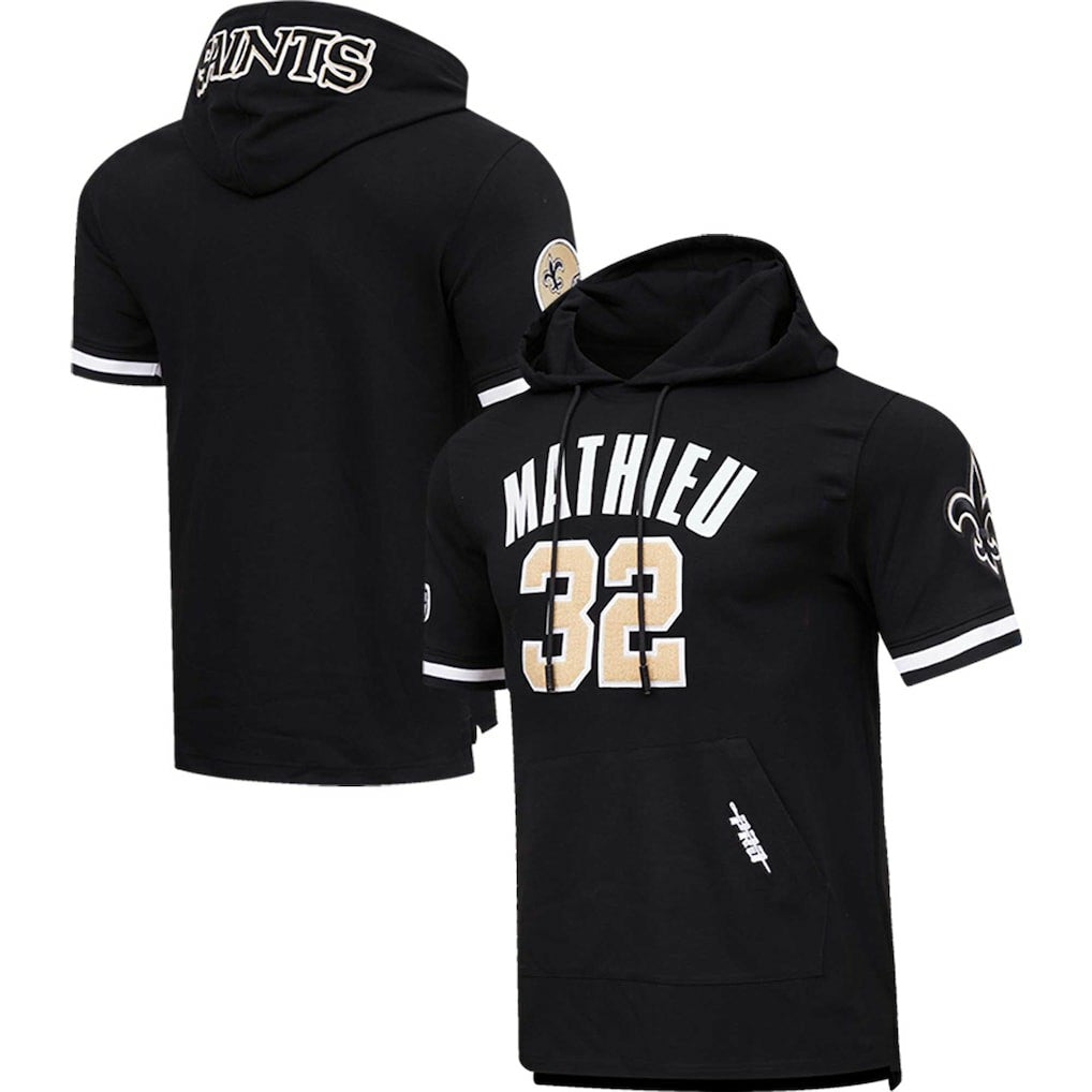 New Orleans Saints  Tyrann Mathieu  Pro Standard Player Name & Number Hoodie T-Shirt