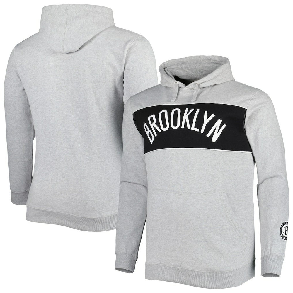Brooklyn Nets Big & Tall Wordmark Pullover Hoodie New