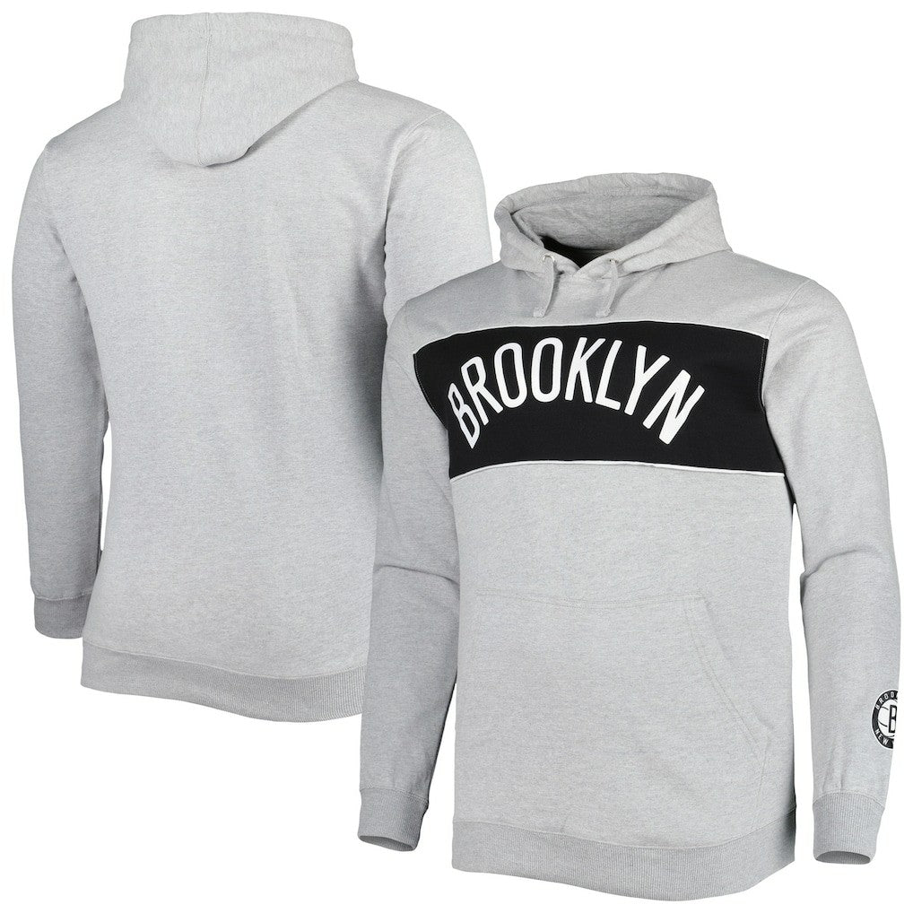 Brooklyn Nets Big & Tall Wordmark Pullover Hoodie New