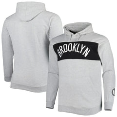 Brooklyn Nets Big & Tall Wordmark Pullover Hoodie New