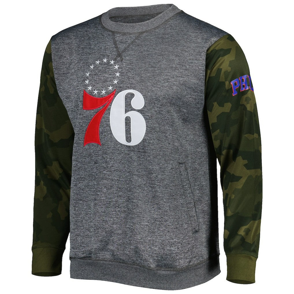 Philadelphia 76ers Camo Stitched Sweatshirt Online
