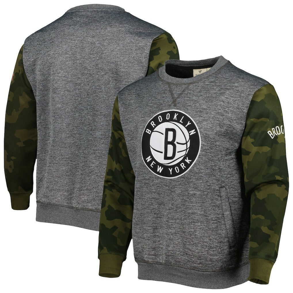 Brooklyn Nets Camo Stitched Sweatshirt For Sale