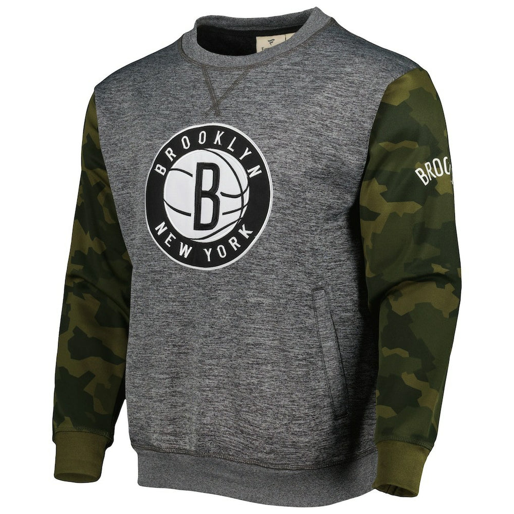 Brooklyn Nets Camo Stitched Sweatshirt For Sale