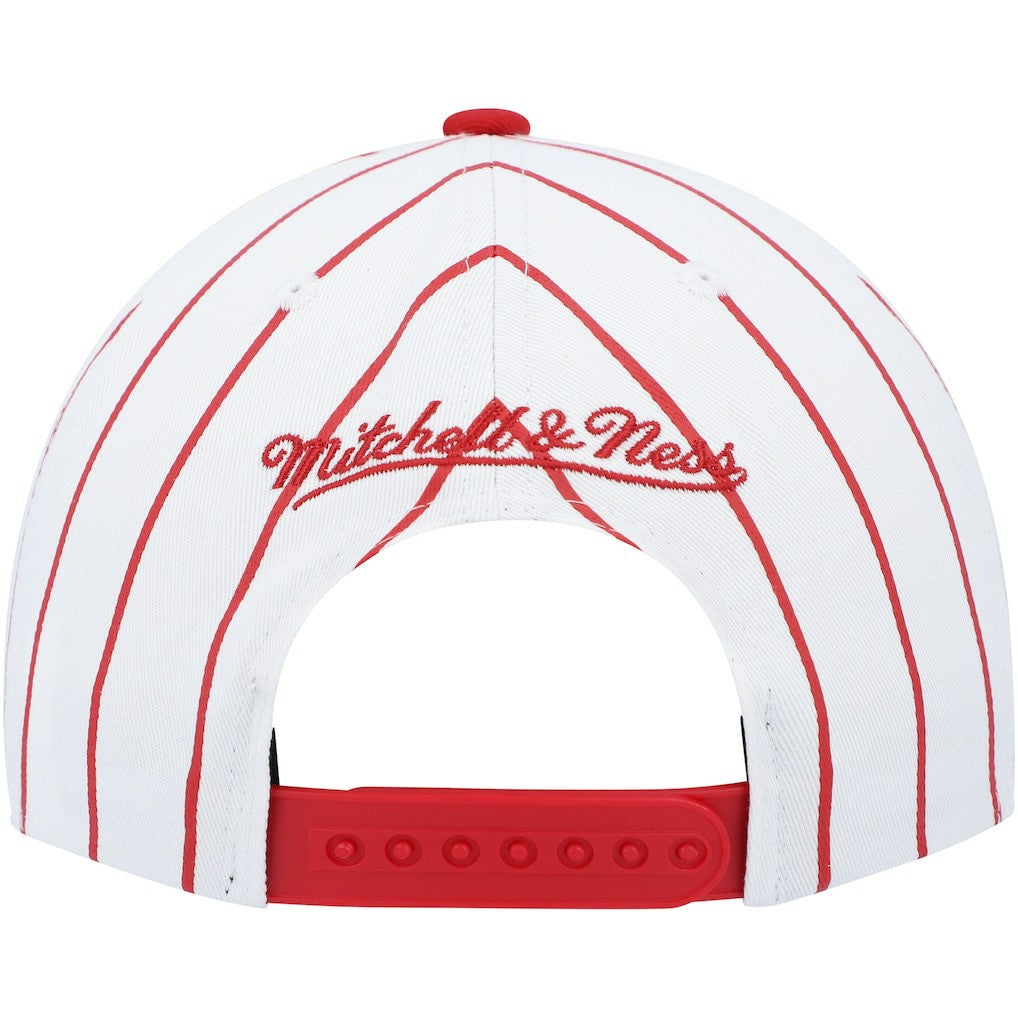 Philadelphia 76ers Hardwood Classics Pinstripe Snapback Hat On Sale