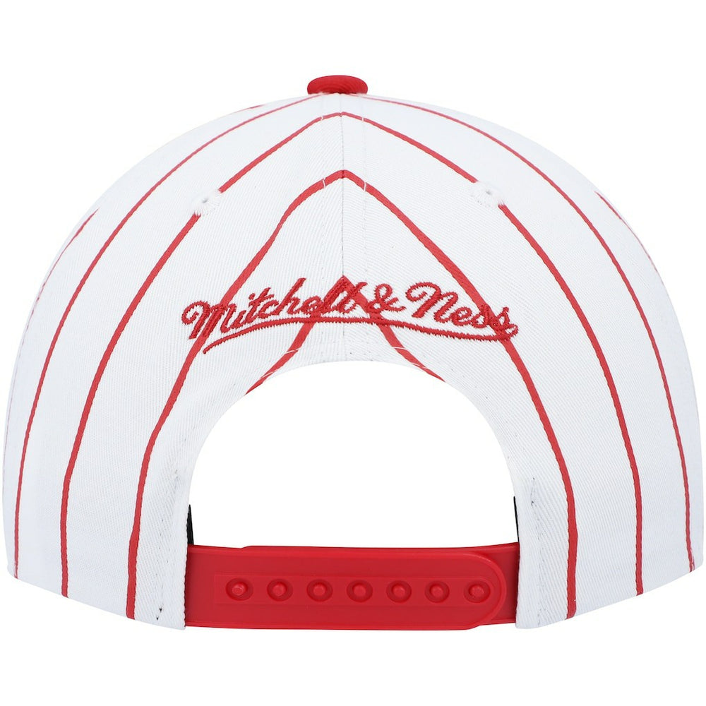 Philadelphia 76ers Hardwood Classics Pinstripe Snapback Hat On Sale