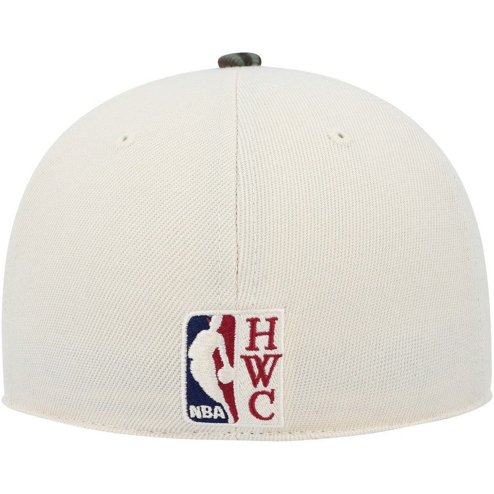 Philadelphia 76ers Hardwood Classics 1976 NBA All-Star Game Off White Camo Fitted Hat On Sale