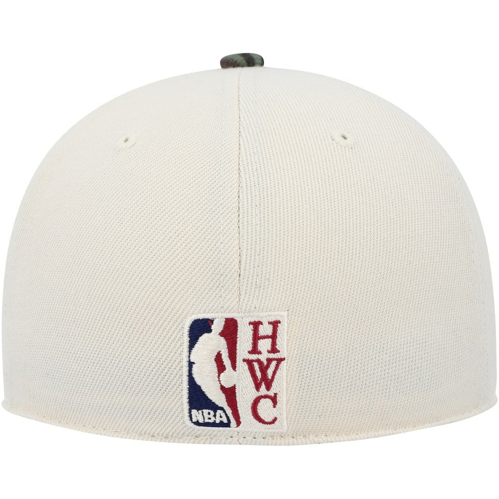 Philadelphia 76ers Hardwood Classics 1976 NBA All-Star Game Off White Camo Fitted Hat On Sale
