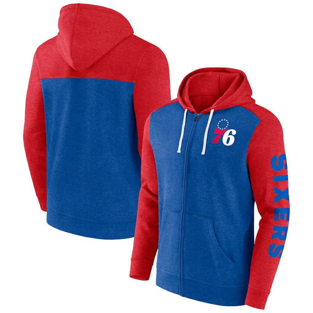 Philadelphia 76ers Big & Tall Down and Distance Full-Zip Hoodie For Sale