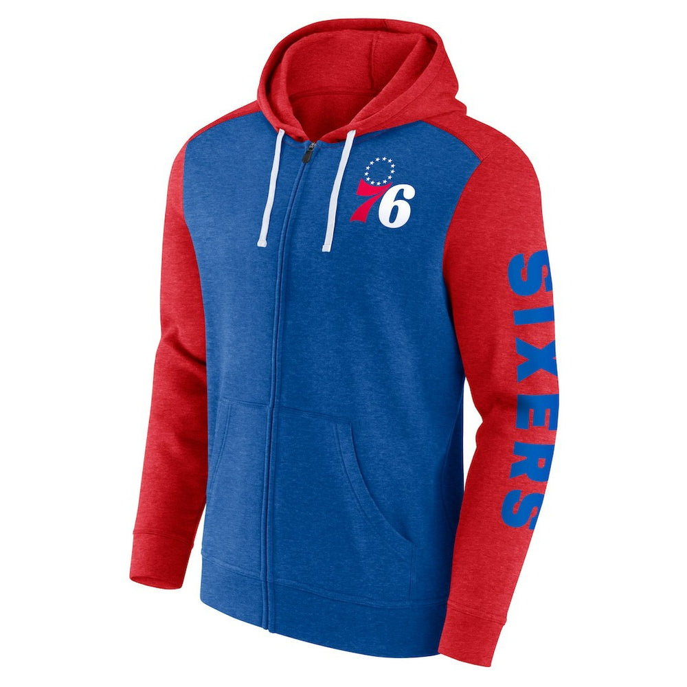 Philadelphia 76ers Big & Tall Down and Distance Full-Zip Hoodie For Sale
