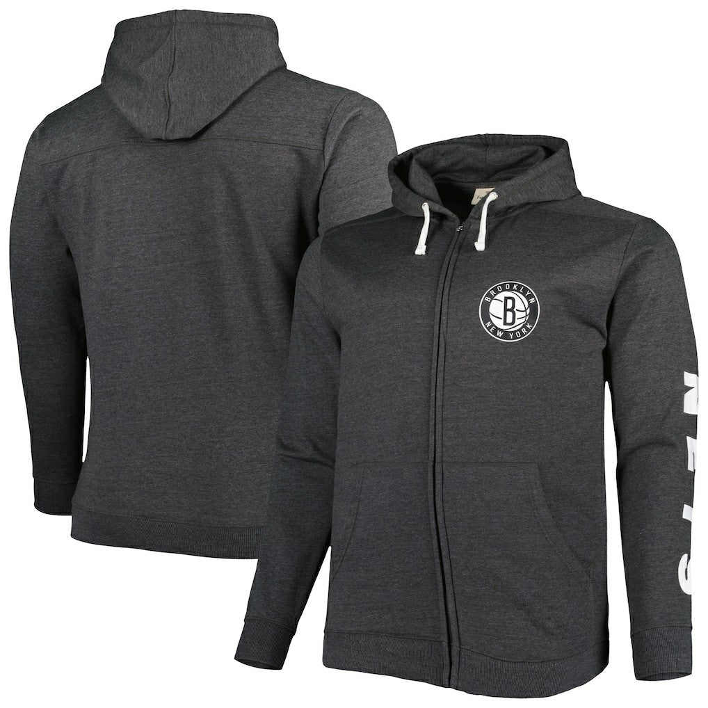 Brooklyn Nets Big & Tall Down and Distance Full-Zip Hoodie Discount