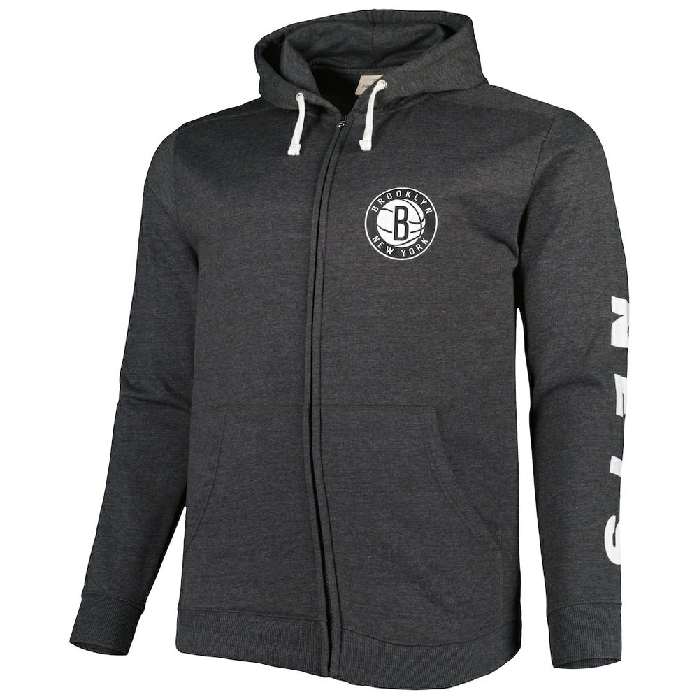 Brooklyn Nets Big & Tall Down and Distance Full-Zip Hoodie Discount