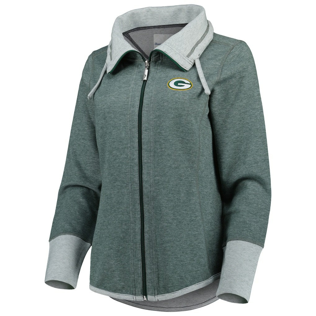 Green Bay Packers Tommy Bahama Women's Sport Sun Fade Full-Zip Sweatshirt