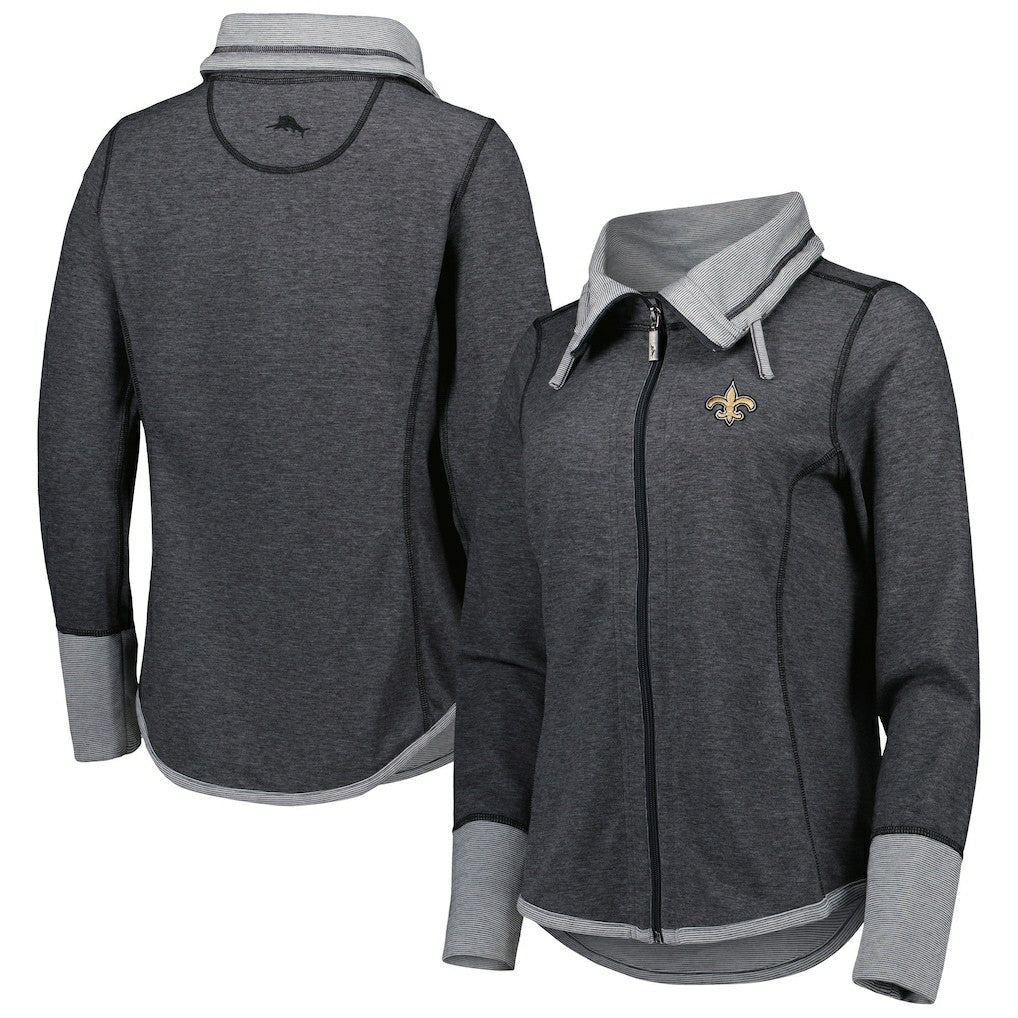 New Orleans Saints Tommy Bahama Women's Sport Sun Fade Full-Zip Sweatshirt