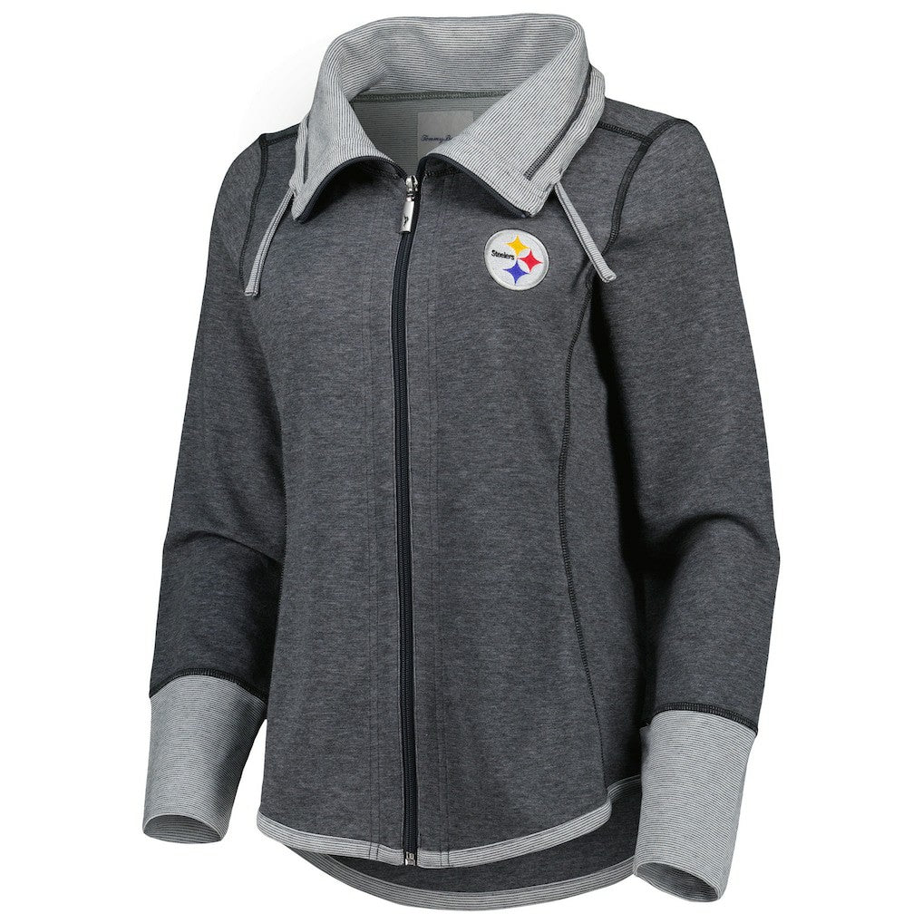 Pittsburgh Steelers Tommy Bahama Women's Sport Sun Fade Full-Zip Sweatshirt