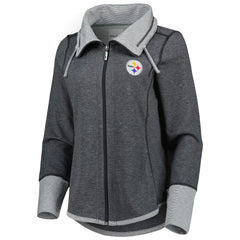 Pittsburgh Steelers Tommy Bahama Women's Sport Sun Fade Full-Zip Sweatshirt