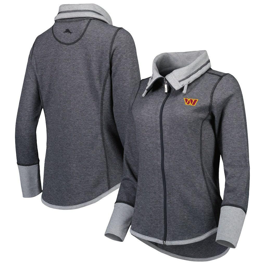 Washington Commanders Tommy Bahama Women's Sport Sun Fade Full-Zip Sweatshirt