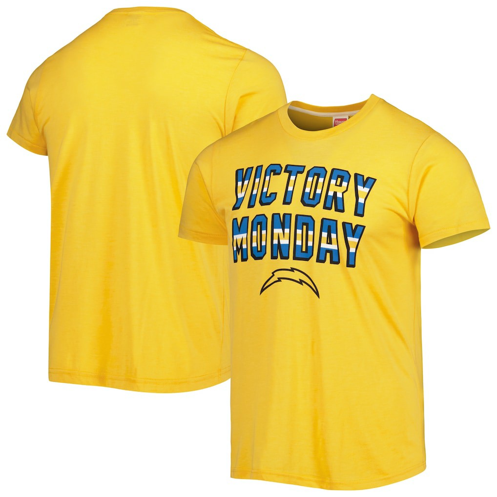 Los Angeles Chargers  Homage Victory Monday Tri-Blend T-Shirt