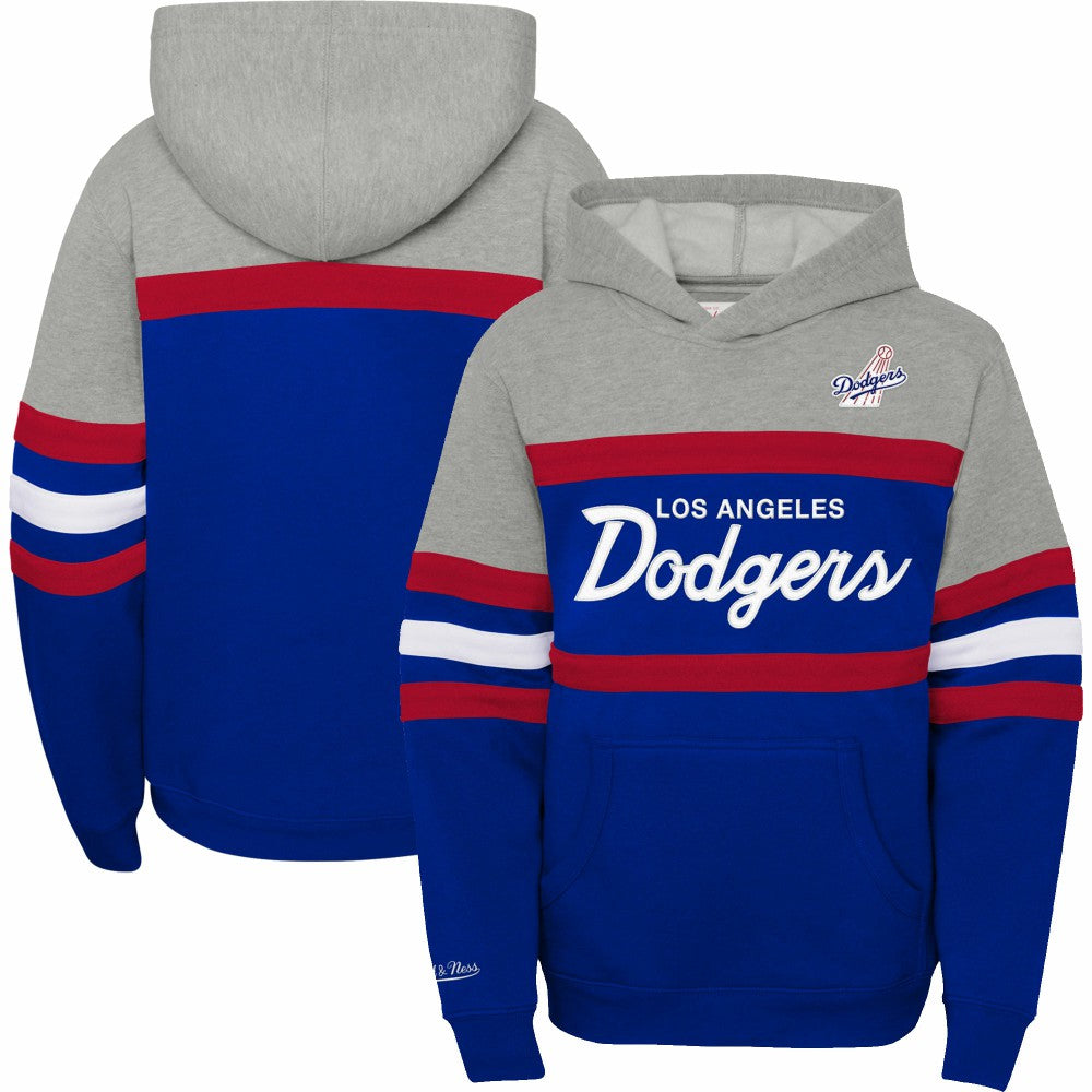 Los Angeles Dodgers Mitchell & Ness Youth Cooperstown Collection Head Coach Pullover Hoodie | MLB Sale