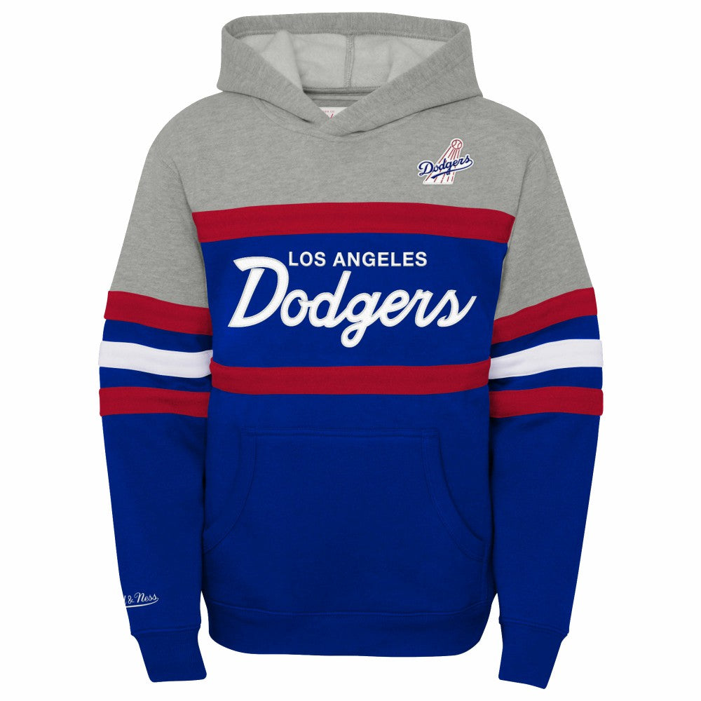 Los Angeles Dodgers Mitchell & Ness Youth Cooperstown Collection Head Coach Pullover Hoodie | MLB Sale